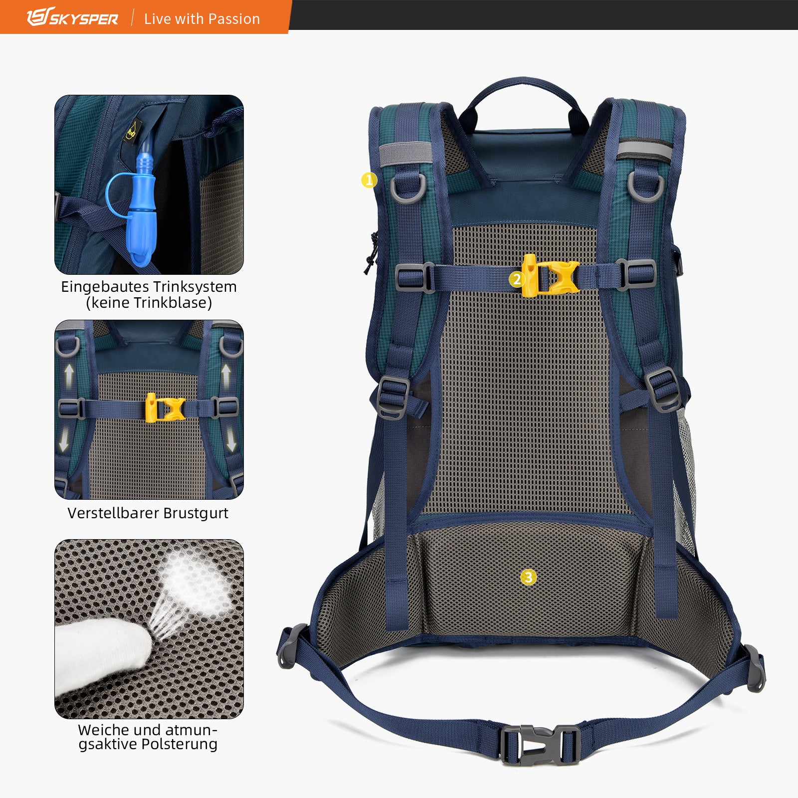 skysper wanderrucksack 30l Die Trekkingrucksäcke für Herren sind groß genug zum Bergsteigen – SKYSPER .DE