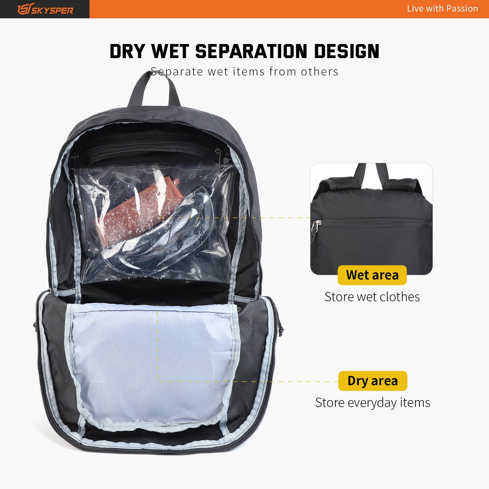 reiserucksack 30 liter Reiserucksack ultraleicht faltbar großes 30 Liter Volumen – SKYSPER.DE